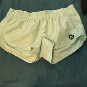 Sea-foam green Hurley board shorts